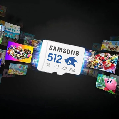 Tarjeta Microsd Samsung 512gb Clase 10 A2 V30 U3 Sdxc Para Android, Gopro, Switch, Dron, Cámara, Laptop, Tablet, Grabación 4k Ultra Hd