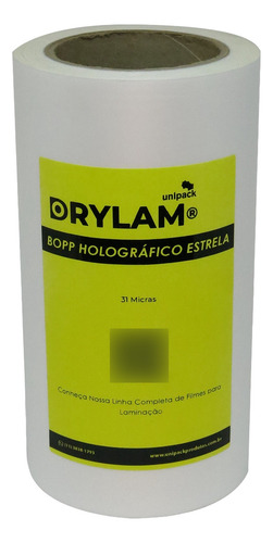 Bopp Holográfico Estrela Bobina A4 22cm X 50m