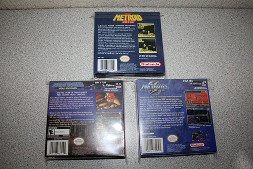 Imagen 3 de 4 de 3 Cajas Customs Para Metroid 2 + Fusion + Zero Mission