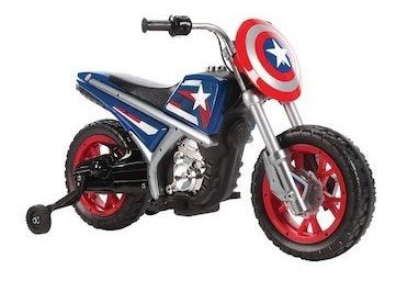 Bicicleta Estilo Moto Electrica Capitán América 6 Voltios