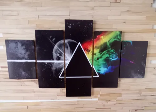 comprar Cuadros Polipticos De 150x80 De Pink Floyd 3, Con Bastidor.