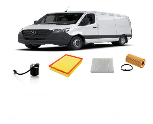 Kit 4 Filtros  Fram Mercedes Benz  Sprinter 415 515  + Envio