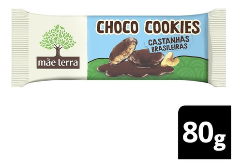 Choco Cookies Mãe Terra Castanhas Brasileiras 80 G