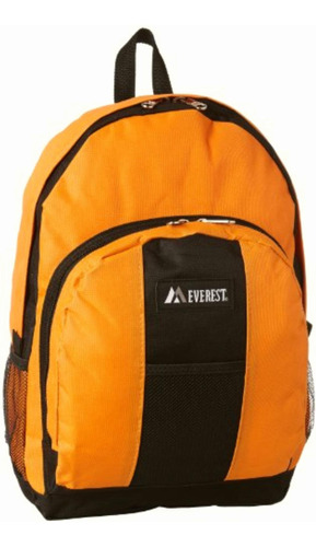 Everest Backpack With Front And Side Pockets Orange One Size