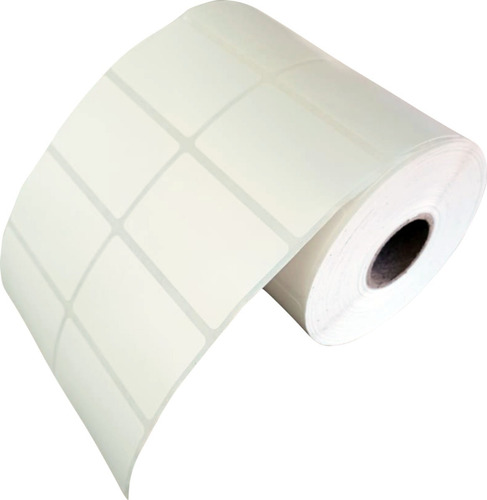 Etiqueta 50x30 2 Colunas, Papel Térmico - Zebra - 5 Rolos Cor Branco