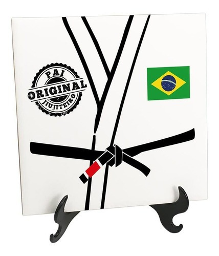 Quadro Azulejo Pai Lutador Jiu Jitsu Presente Dia Dos Pais