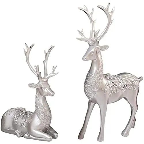 comprar 2 Paquetes De Figuritas De Renos Estatua De Renos De Na...