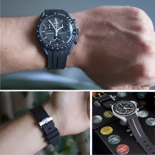 Malla Para Relojes Omega X/rolex/seiko De 20 Mm-negra