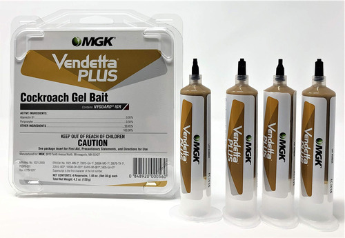 Mgk Vendetta Plus - Cebo De Gel Para Cucarachas - 1 Caja (4 