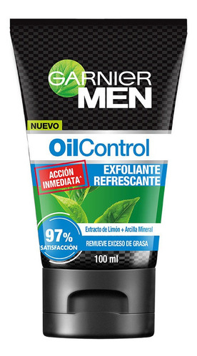 Imagen 2 de 6 de Exfoliante Matificante Garnier Men Oil Control 100ml