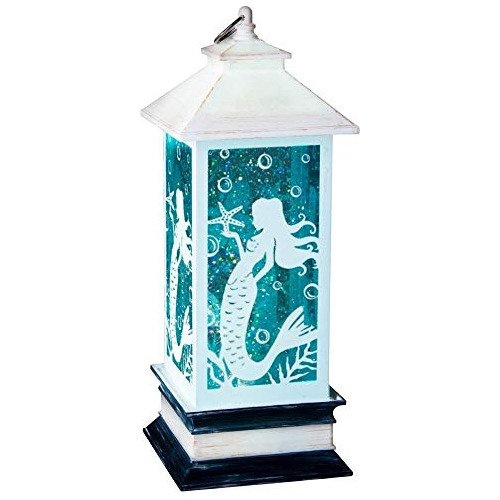 Iluminado Mermaid Lantern Table Top Figurilla Light Shi...