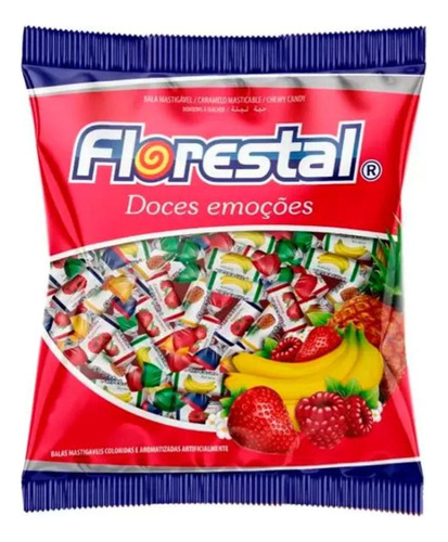 Bala Mastigável Frutas Florestal 500g