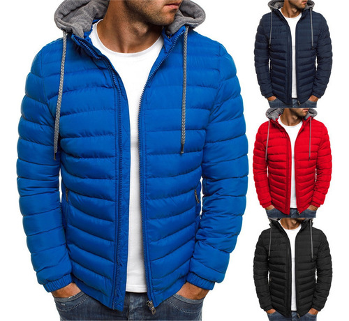 Parkas De Invierno Con Capucha Para Hombre, Ropa Casual