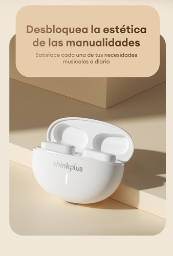 Auriculares Bluetooth Inalámbricos Fcc Lenovo Lp19 - Blanco