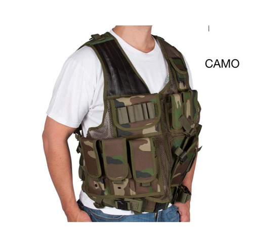 Chaleco Genex Táctico Porta Pistola Marcadora Airsoft Xtrm P