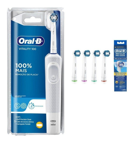 Escova Dental Eletrica Oral-b Vitality+4 Refil-220v-frete Gr