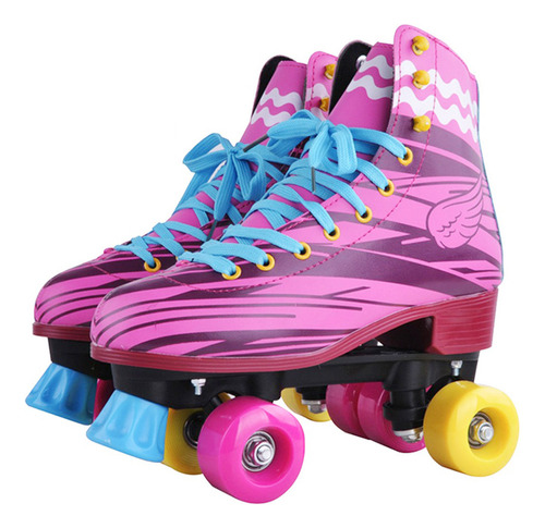 Rollers Skate Patines 4 Ruedas Con Freno Patinaje Artístico