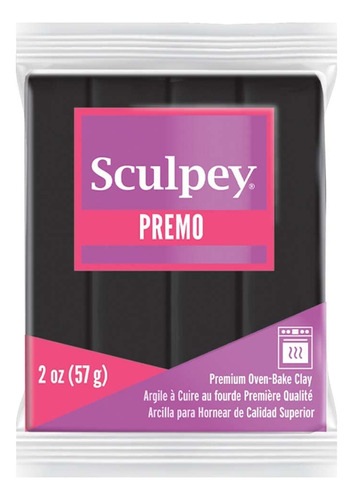 Sculpey Premo Polimero Horno Horno Arcilla, Negro, No Toxic