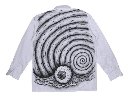 Imagen 5 de 6 de Camisa Uzumaki Centipede Horror Grunge Pintada A Mano Az