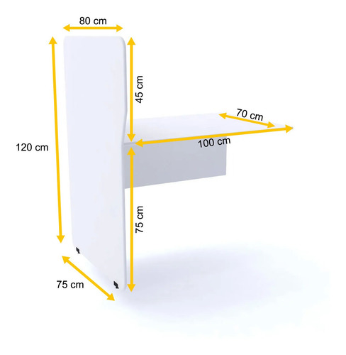 Baia Atendimento Simples Contínua Pandin Maxxi - Branco Branco