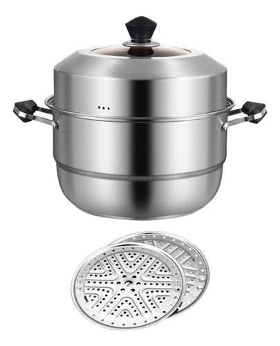 Utensilios De Cocina A Con Asa Para Tapa, Olla A 2 Niveles