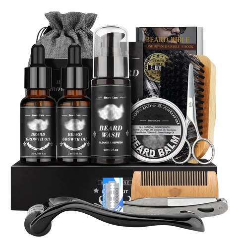 Kit Para El Crecimiento De La Barba Masculina, 11 En 1