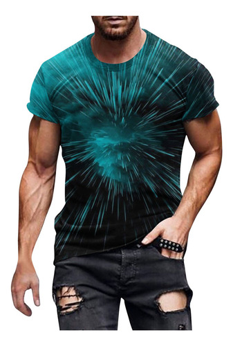 Nueva Camiseta 3d Cómoda Para Hombre, Sin Ubicación, Con Est