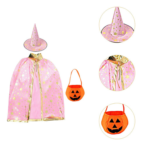 Conjunto De Disfraz De Halloween Para Niños Con Capa De