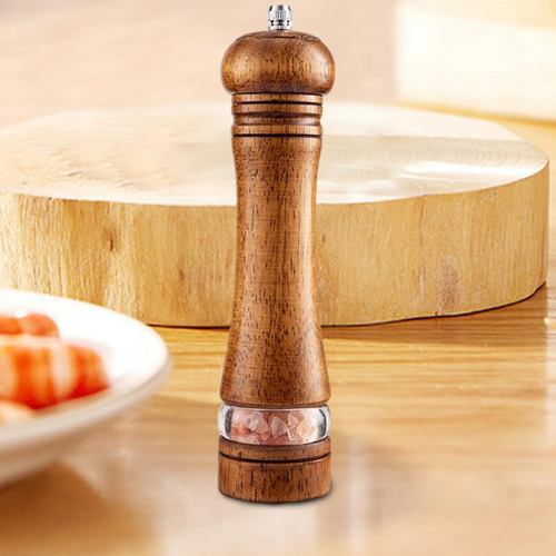 Y Pimienta Que Molía De Especias En Casa, Madera De Café