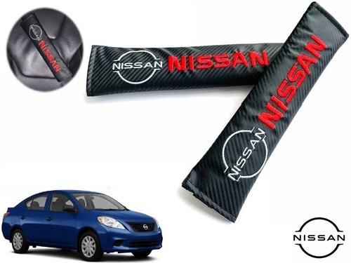 Par Almohadillas Cubre Cinturon Nissan Versa 2012 A 2014