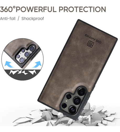 B Funda Tipo Cartera Desmontable For Samsung Galaxy S23 Ultra