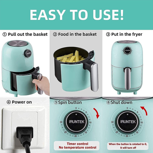 Imagen 4 de 9 de Mini Freidora De Aire Pequeña Para Horno, Freidora De ...