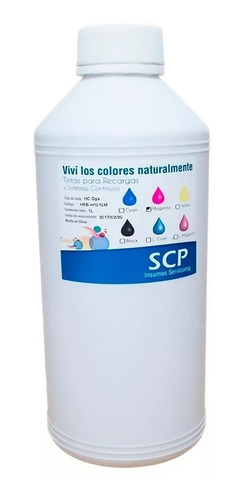 Tinta Alternativa Scp Para Hp Dye 1 Litro Color - Scp