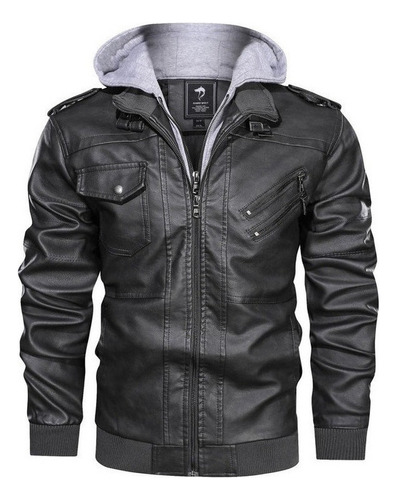 Chaqueta Motera De Corte Ajustado For Hombre Moda Masculina