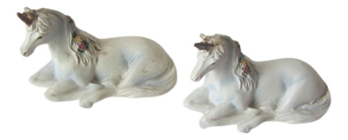 $ 2 Figura Unicornio Mini Caballito Pony Decorativo Antiguo.