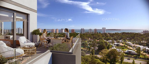 Imagen 4 de 10 de Venta Departamento En Piso Alto Dos Dormitorios Dos Baños Roosevelt Punta Del Este - Punta Del Este Roosevelt