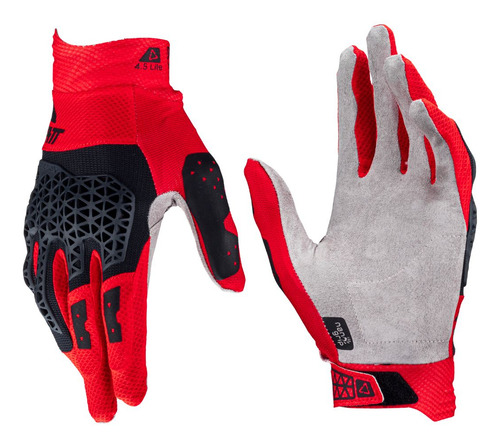 Guante Moto Leatt Lite 4.5 Color Rojo Talle L