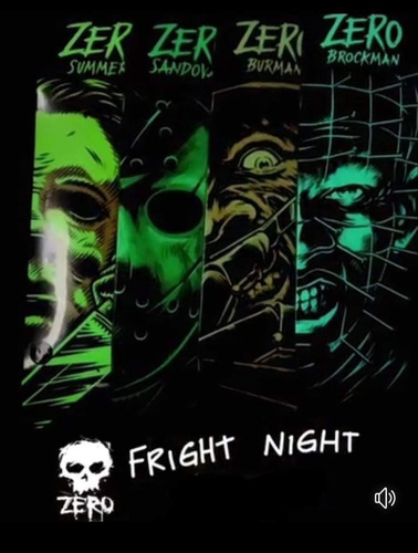 Patinetas Zero Skateboards Serie Terror Fright Night Glow In