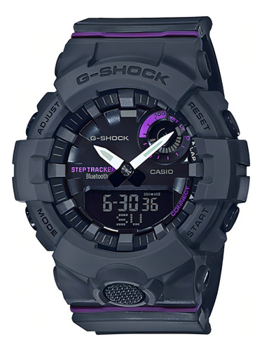 Reloj Casio G-shock S-series Gma-b800-8 Dama Color De La Correa Gris Oscuro Color Del Bisel Gris Oscuro Color Del Fondo Negro