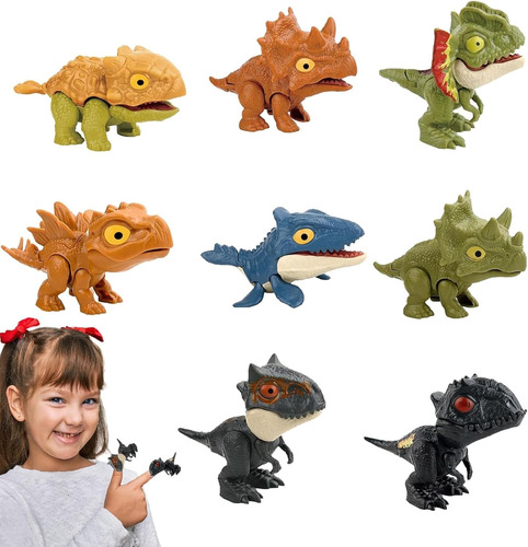 Paquete De 10 Juguetes Dinosaurios Que Se T-rex