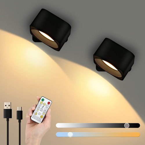 Lightess Apliques De Pared Led Que Funcionan Con Pilas Con C