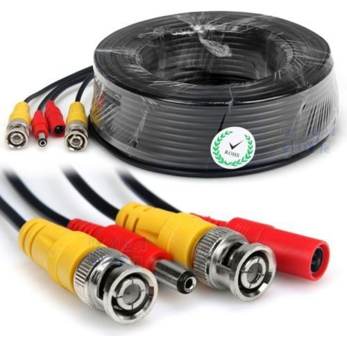 Cable Coaxial Bnc Dc 50mt Interior Y Exterior Para Camara 