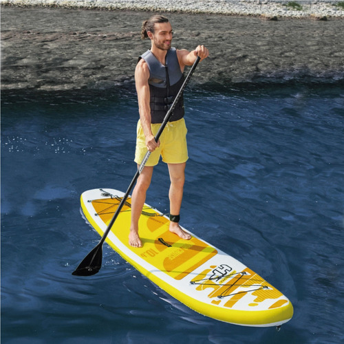 Bomba de aire inflable Aqua Cruise Remo para tabla de pie, color amarillo, Bestway