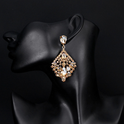 Pendientes Colgantes De Diamantes Acrílicos W4 Vintage Para
