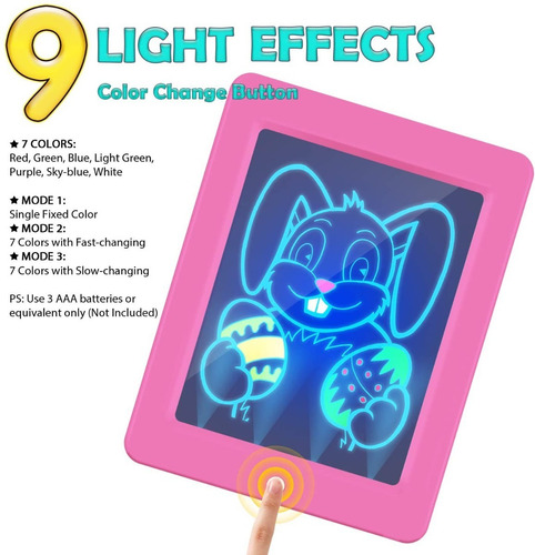 Imagen 2 de 7 de Pizarra Magic Pad Tablet Luces Led Original