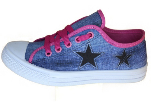 Tênis Feminino Infantil Casual Jens/pink Via Vip Vpx 3002