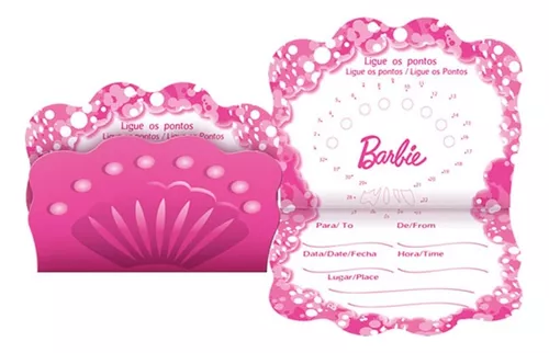 Criar convite de aniversário - Convite Barbie Party