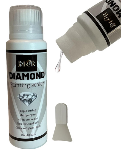 5d Diamond Painting Sealer High Gloss With Brush For Co...