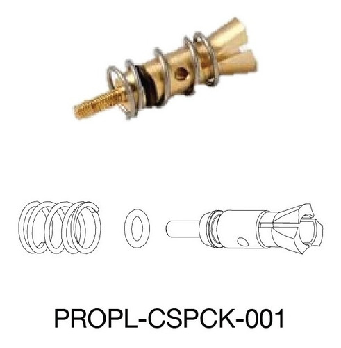 Imagen 1 de 1 de Collet Con Resorte Para Antorcha Propel | Tig Brush