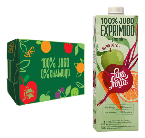 Caja De 8u - Jugo Blend Detox - Pura Frutta